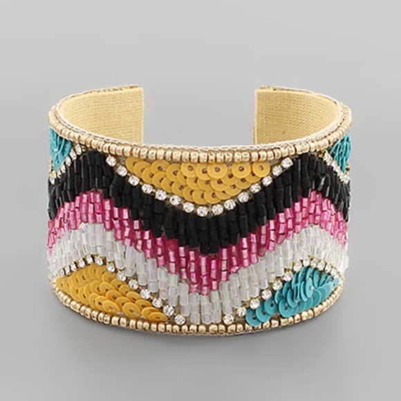 Seed Bead & Crystal Bracelet - Picture 1 of 1